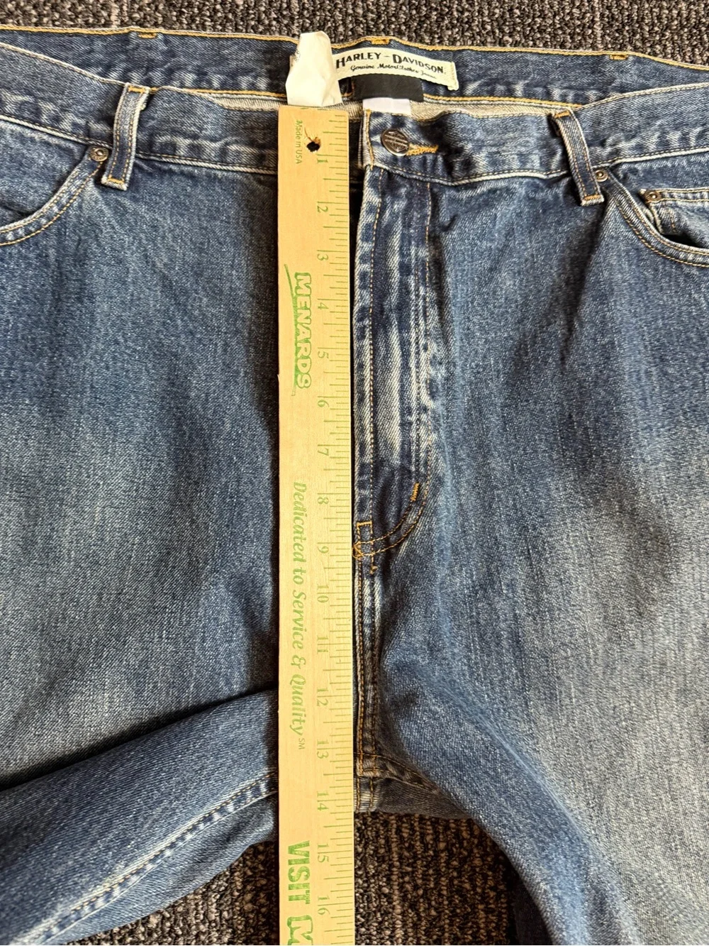 Harley Davidson Vintage Biker Jeans Mens 44x30 Motorcycle Denim Y2K USA 90s